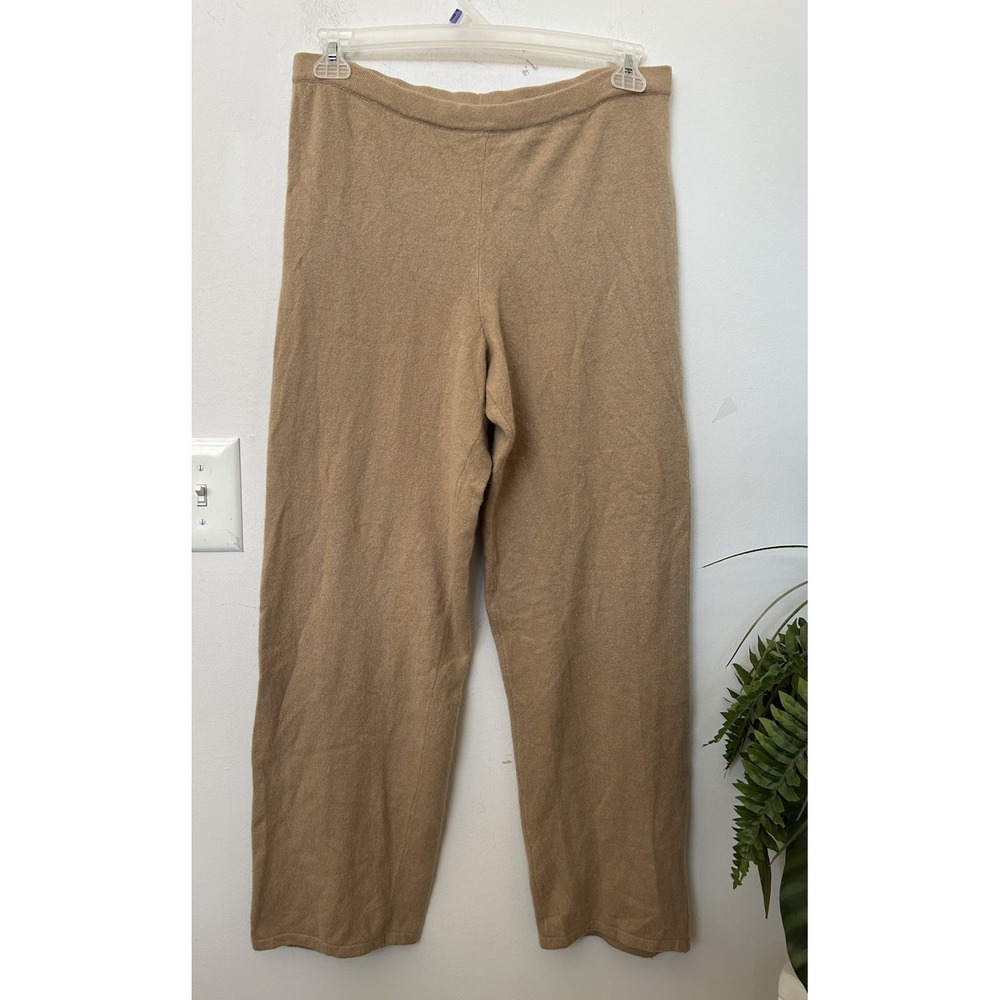 Vtg Lord & Taylor 100% Cashmere Knit Pants M Camel Cozy Luxury Lounge